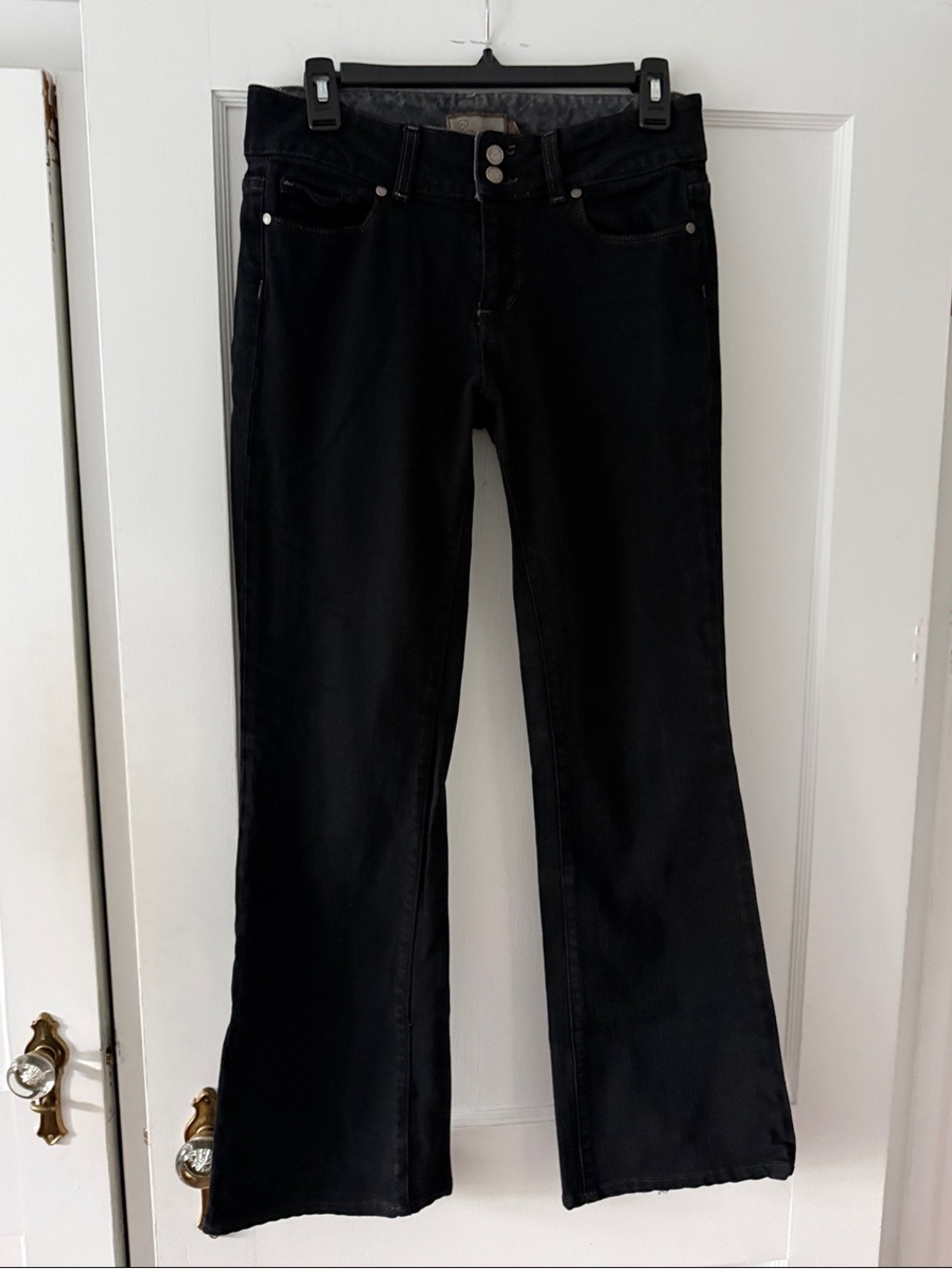 PAIGE Black Wide Leg Flare Jeans